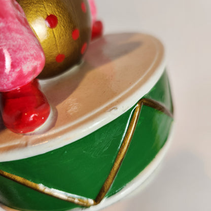 Gift World of Gorham - Ceramic Clown on Gold Ball Rotating Music Box