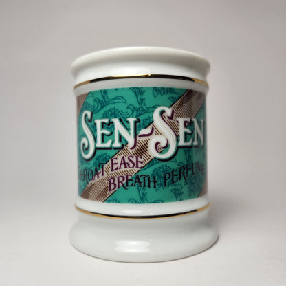 The Corner Store Porcelain Mug Collection - Sen-Sen Throat Ease Breath Perfume (Franklin Porcelain) 1985