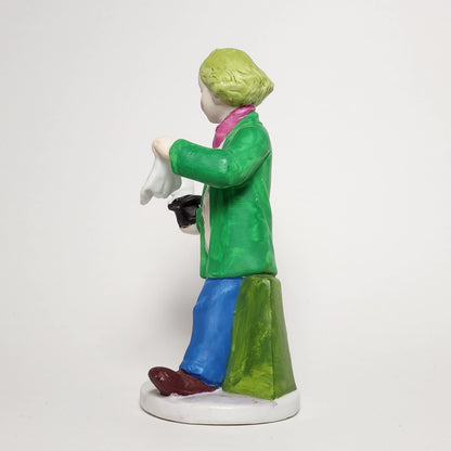 Porcelain Clown with Rabbit in a Hat Figurine