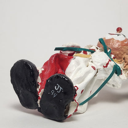Handmade Paper Mache Clown with Balloons