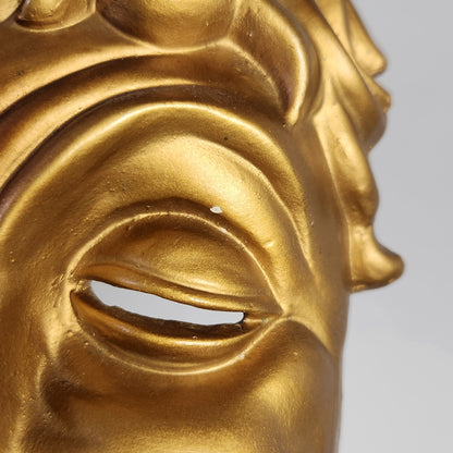 Ucagco - Comedy and Tragedy Gold Theater Masks Set of 2