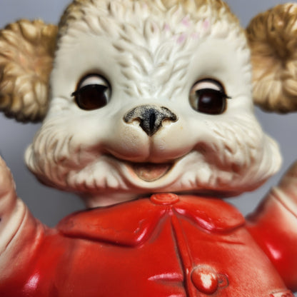 Arrow Rubber and Plastics Corporation - Edward Mobley - Red Bear Rubber Squeak Toy 1962