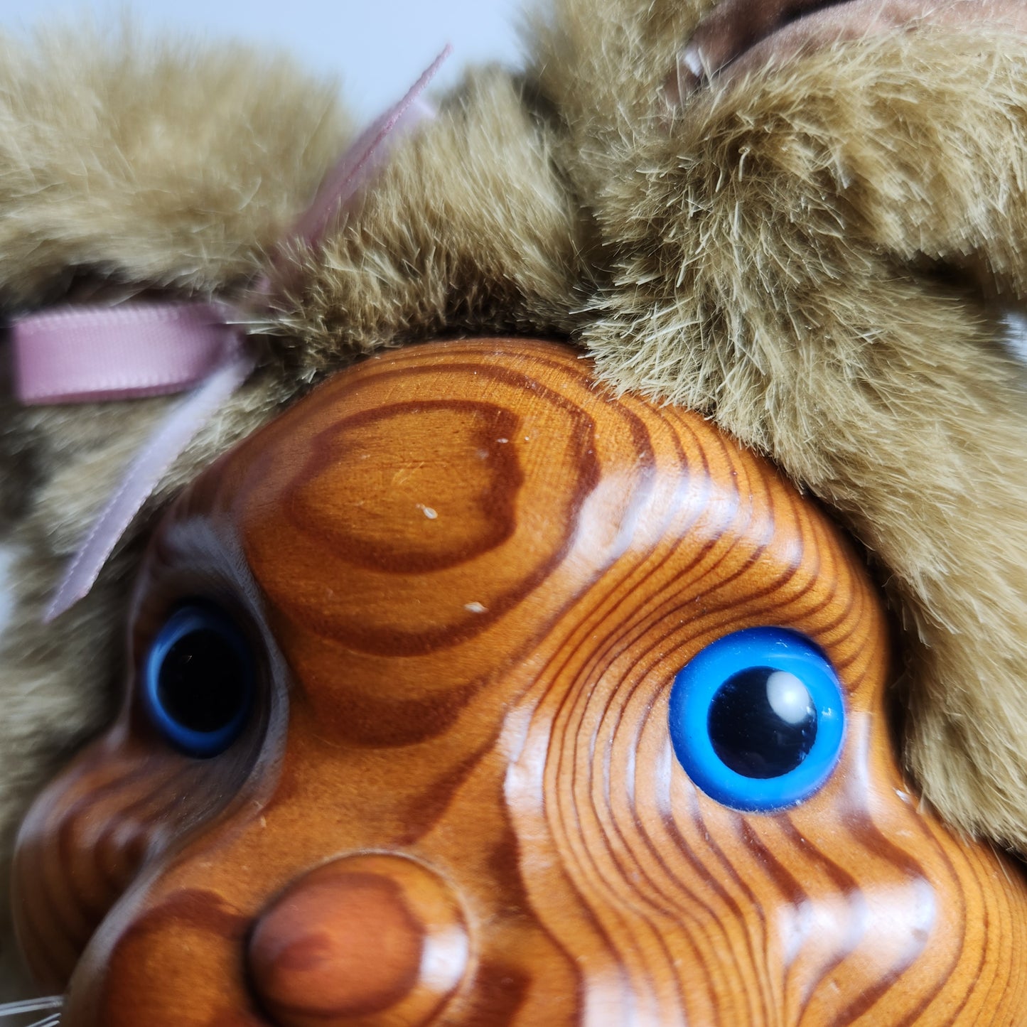 Raikes Originals - Robert Raikes - Rabbit with Wooden Face Plush Doll 1988