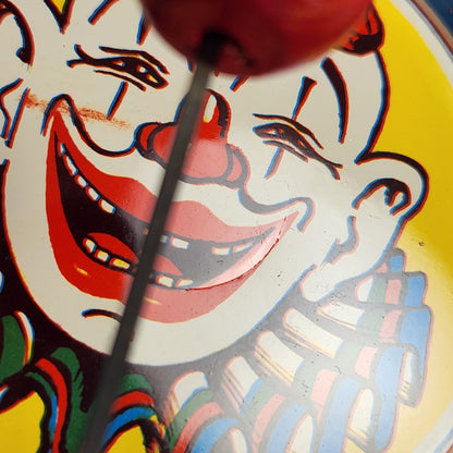US Metal Toy Manufacturing Company - Tin Lithographed Clown Noisemaker Toy