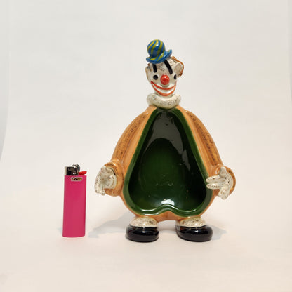 Enesco - Porcelain Clown Ashtray Figurine