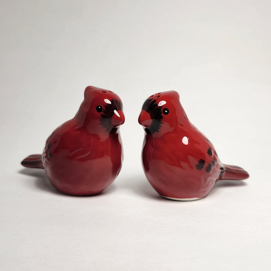 Ceramic Cardinals Salt and Pepper Shaker Set