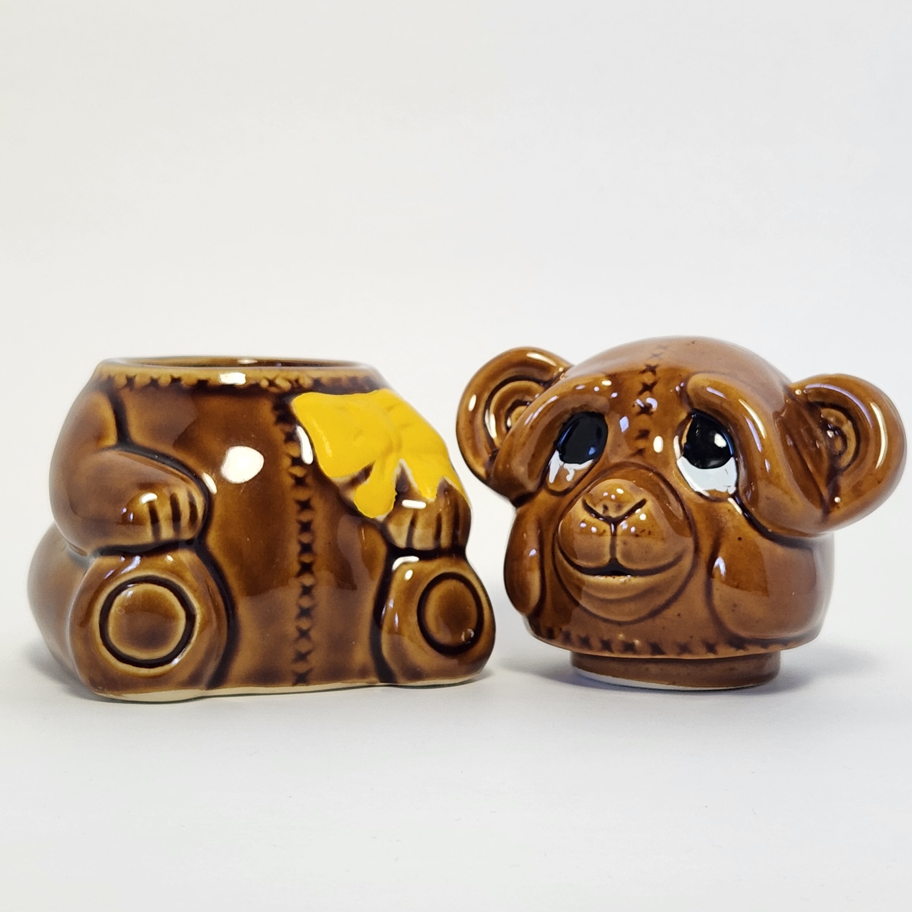 Houston Foods - Ceramic Honey Pot Teddy Bear 1982 – Attic Katz