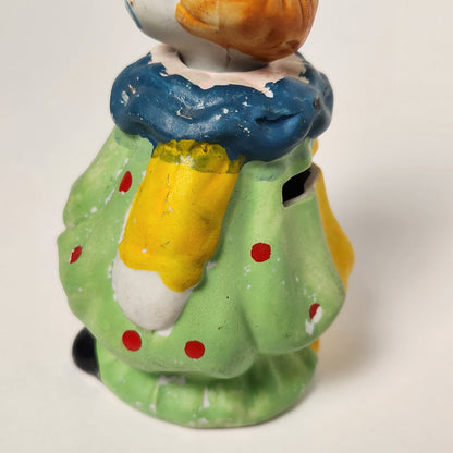 Ceramic Clown Bobblehead Coin Bank Figurine