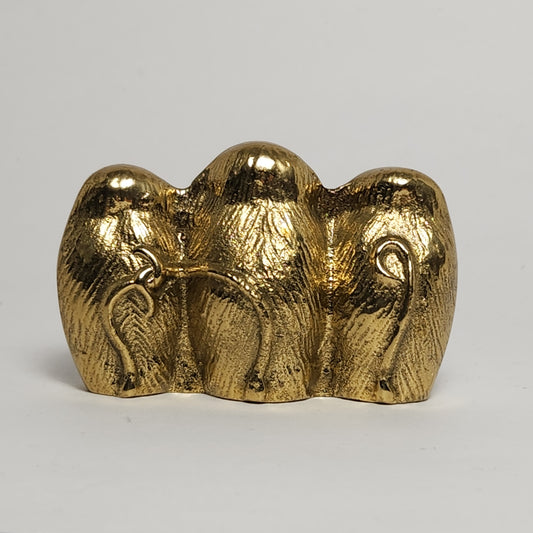 Three Wise Monkeys Brass Figurine