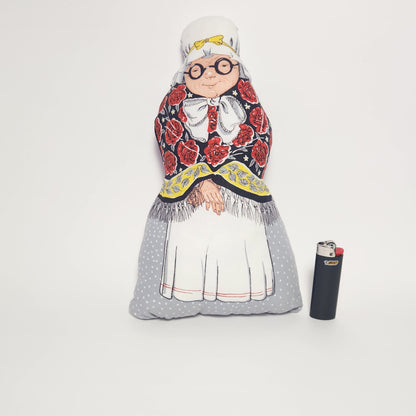 Handmade Red Riding Hood, Grandmother and Big Bad Wolf Plush Pillow Dolls Set of 3