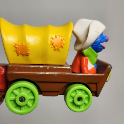 Playskool - Sesame Street Die Cast Car Grover Western Wagon 1987
