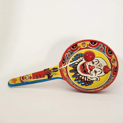 US Metal Toy Manufacturing Company - Tin Lithographed Clown Noisemaker Toy