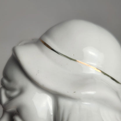 GOT - Porcelain White and Gold Clown Head Bust Figurine