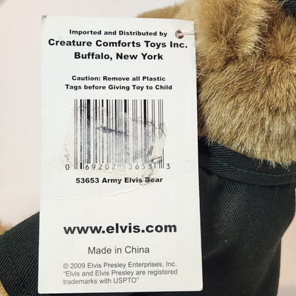 Creature Comforts Toys Inc. - Elvis Presley - Army Elvis Plush Bear 2009