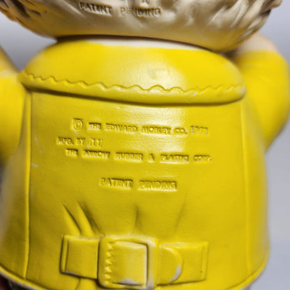 Arrow Rubber and Plastics Corporation - Edward Mobley - Yellow Bear Rubber Squeak Toy 1962