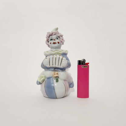 Spaghetti Hair Clown with Accordion Figurine