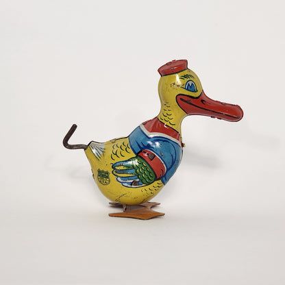J. Chein & Company - Tin Lithographed Windup Sailor Duck Toy 1930s